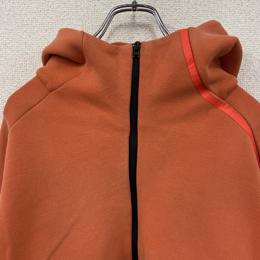 adidas　アディダス　フルジップスウェットパーカー/フーディー　オレンジ　4XOサイズ　古着