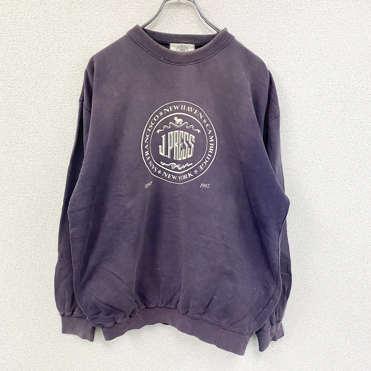 J.PRESS　ジェイプレス　スウェット/トレーナー　紫　パープル　FREEサイズ　古着