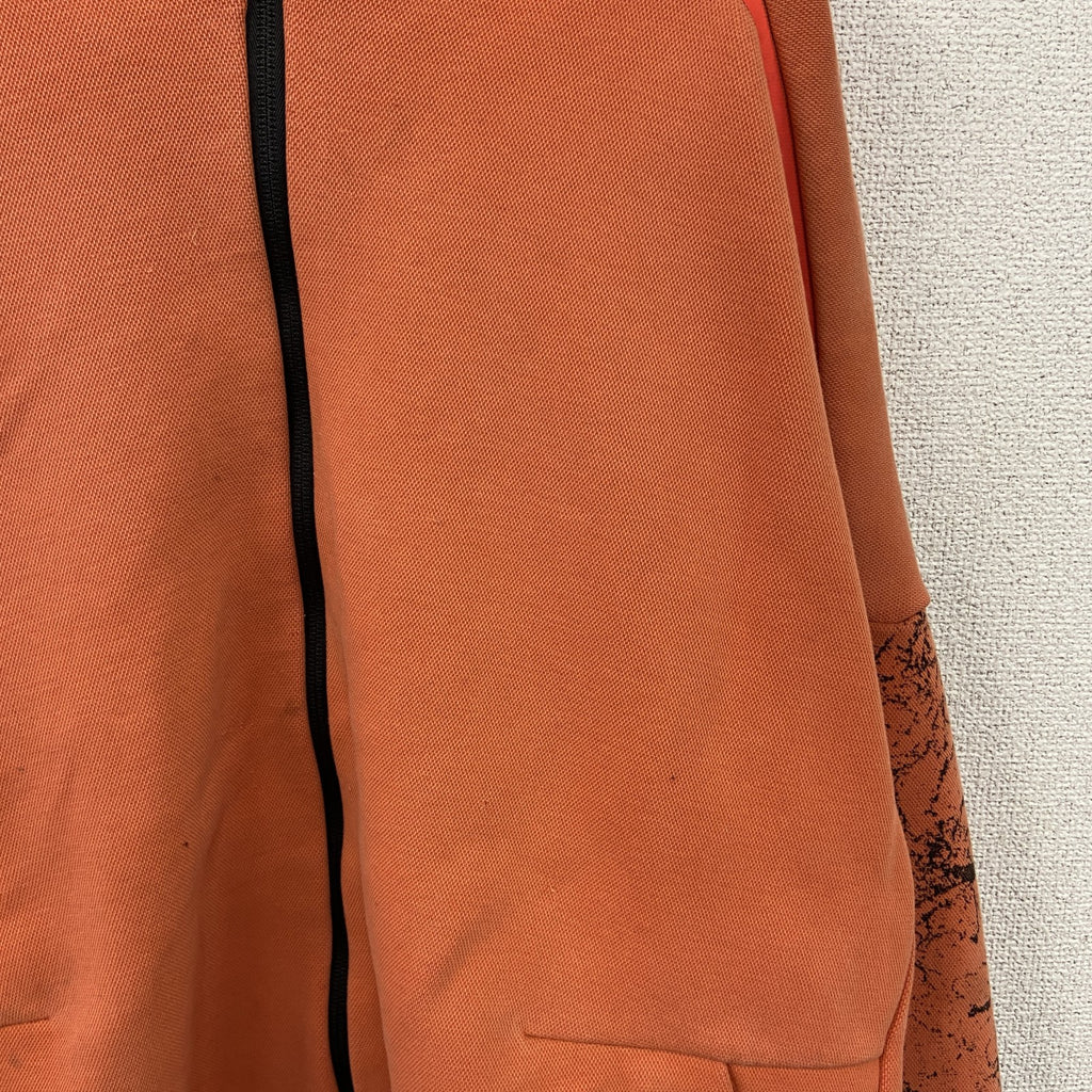 adidas　アディダス　フルジップスウェットパーカー/フーディー　オレンジ　4XOサイズ　古着