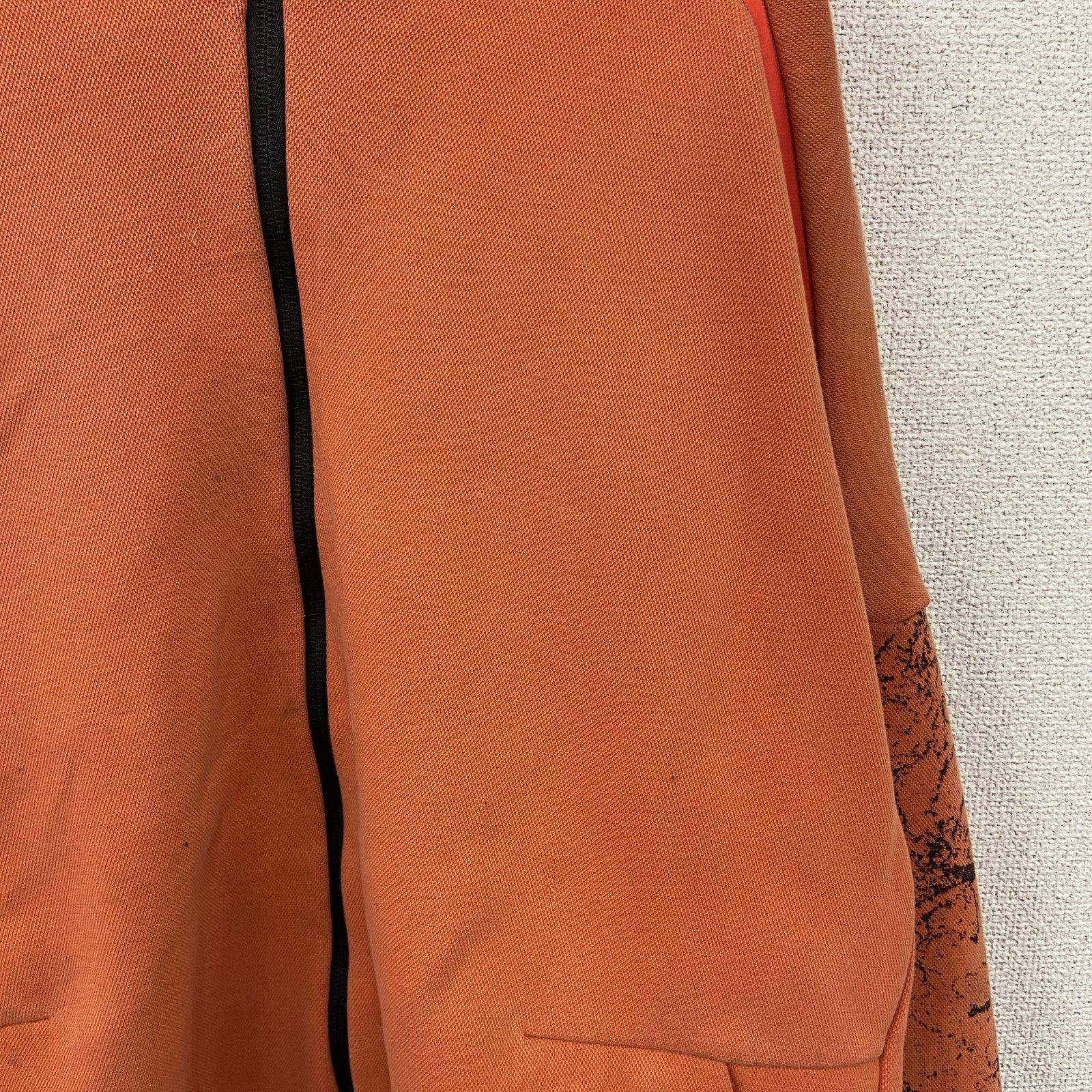 adidas　アディダス　フルジップスウェットパーカー/フーディー　オレンジ　4XOサイズ　古着