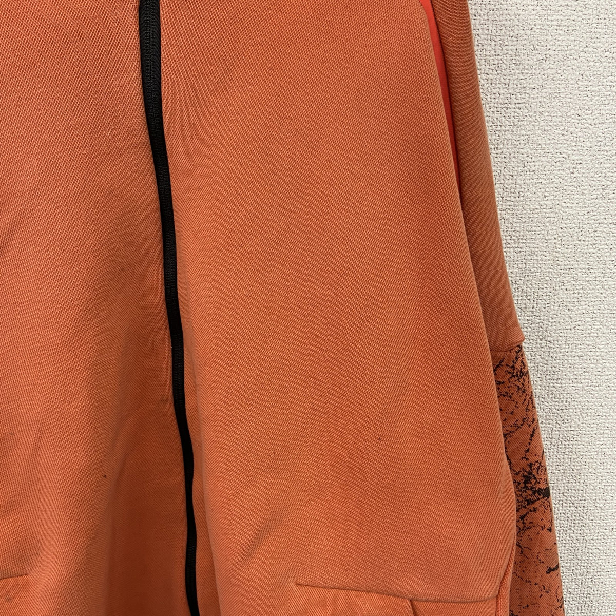 adidas　アディダス　フルジップスウェットパーカー/フーディー　オレンジ　4XOサイズ　古着