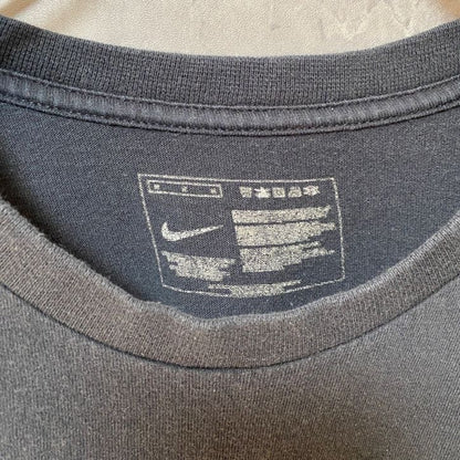 古着 used　NIKE ナイキ　半袖ロゴプリントTシャツ　スウッシュ　黒　ブラック　JUST DO IT　Mサイズ