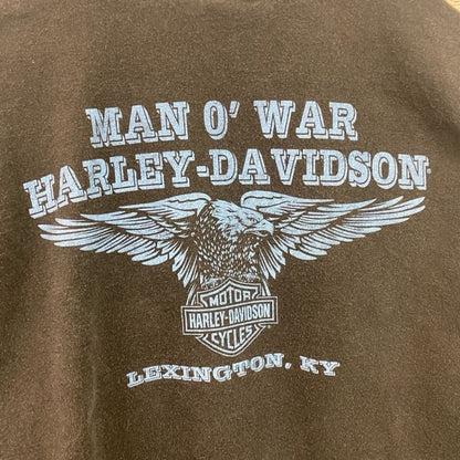 HARLEY DAVIDSON　ハーレーダビッドソン　長袖両面プリントTシャツ　袖プリント　黒　ブラック　Mサイズ