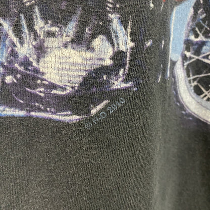 HARLEY DAVIDSON　ハーレーダビッドソン　長袖両面プリントTシャツ　袖プリント　黒　ブラック　Mサイズ