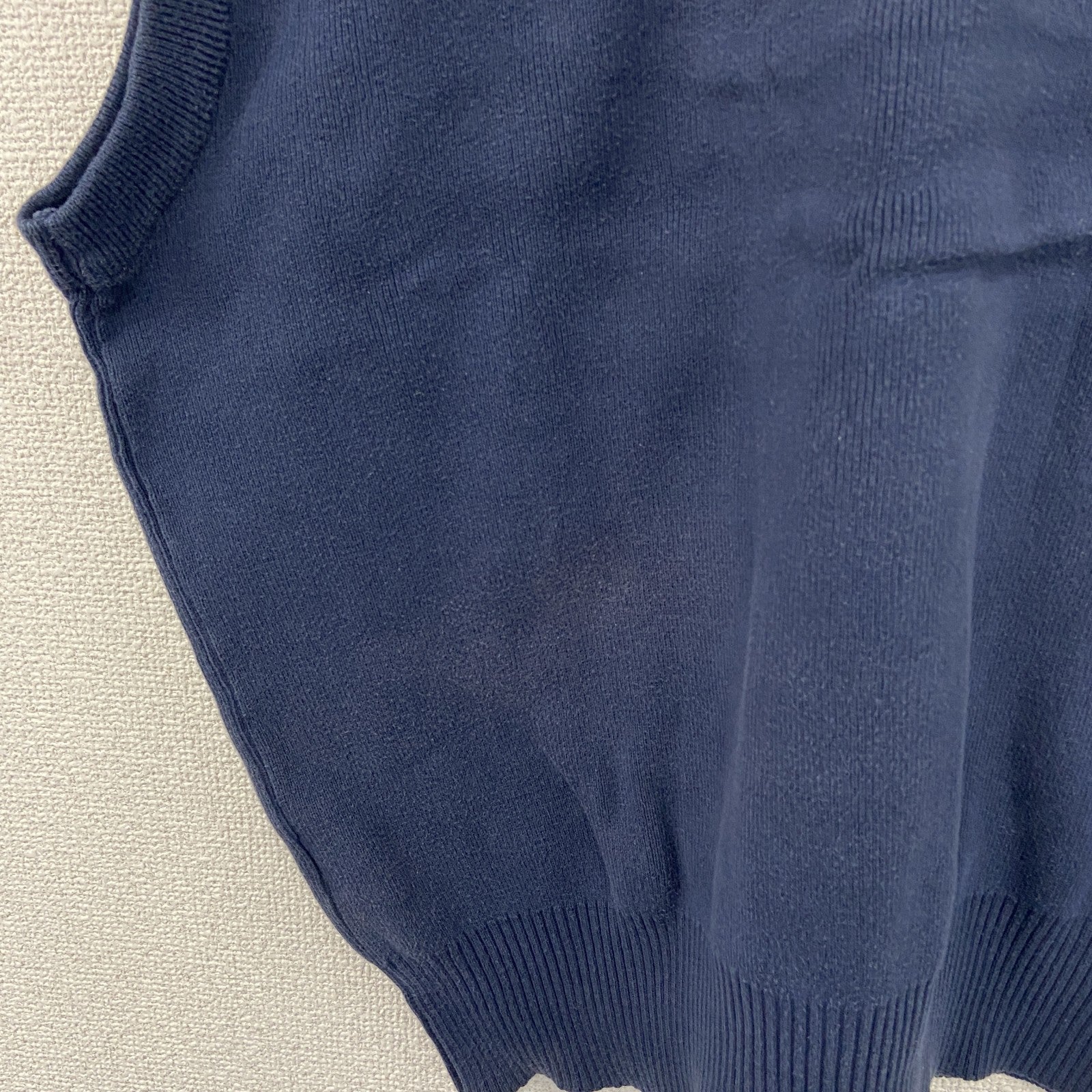 90s　NIKE　ナイキ　コットンニットベスト　ヴィンテージ　フェード　紺　ネイビー　Mサイズ　古着