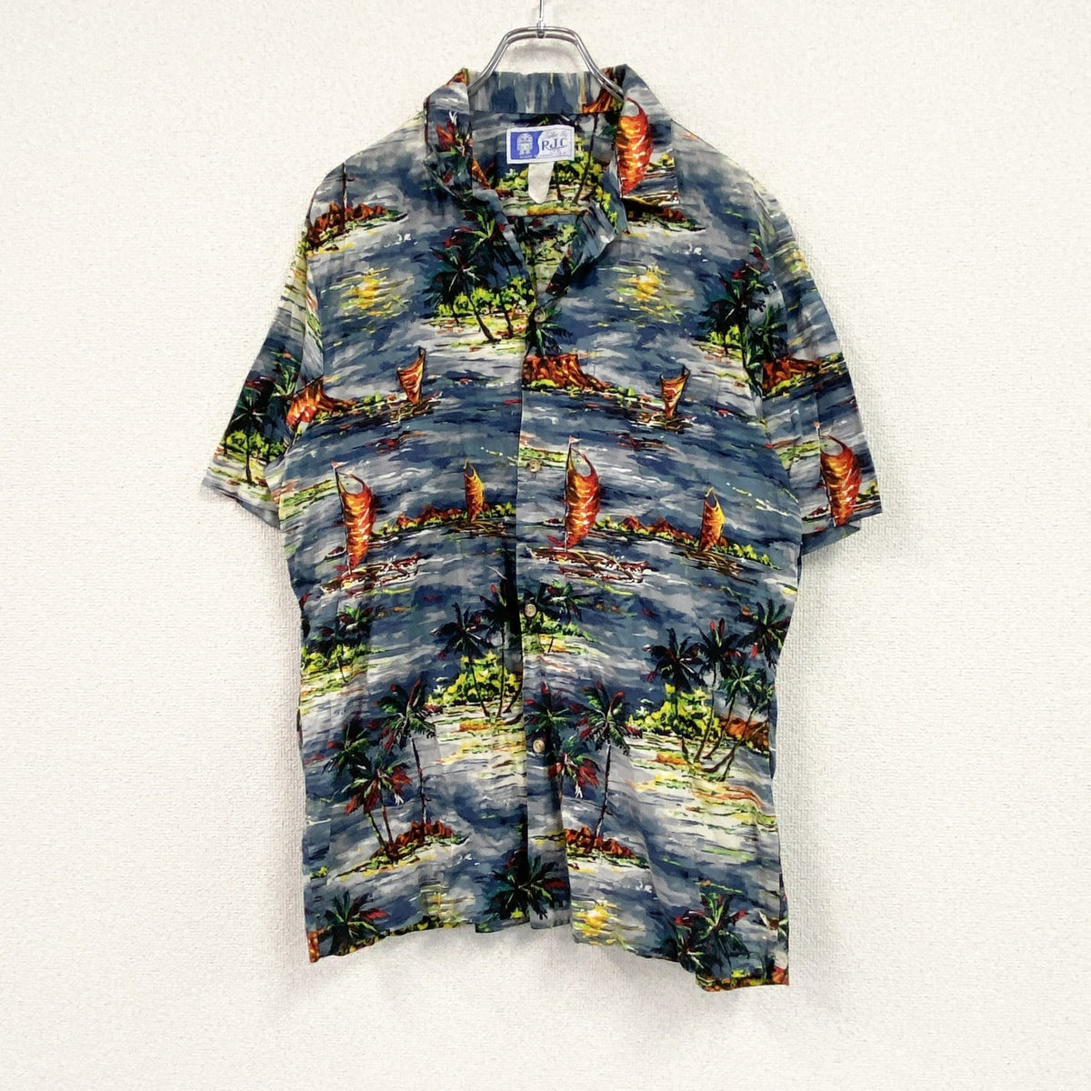 80s　RJC　Robert J. Clancey Ltd.　半袖アロハシャツ　開襟　ヴィンテージ　ハワイ製　マルチカラー　古着