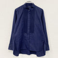 UNIQLO　ユニクロ　＋J　ジルサンダー　スーピマコットンピンタックシャツ　長袖シャツ　紺　ネイビー　Lサイズ　古着