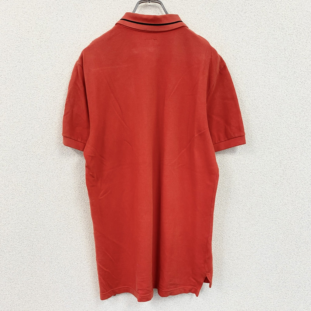 90s～　ARMANI JEANS　アルマーニジーンズ　半袖ポロシャツ　ヴィンテージ　赤　レッド　Lサイズ　古着