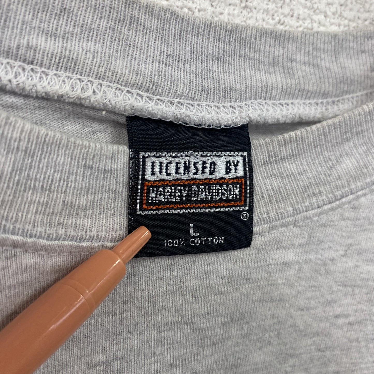 HARLEY DAVIDSON　ハーレーダビッドソン　半袖アニマルプリントTシャツ　灰色　グレー　Lサイズ