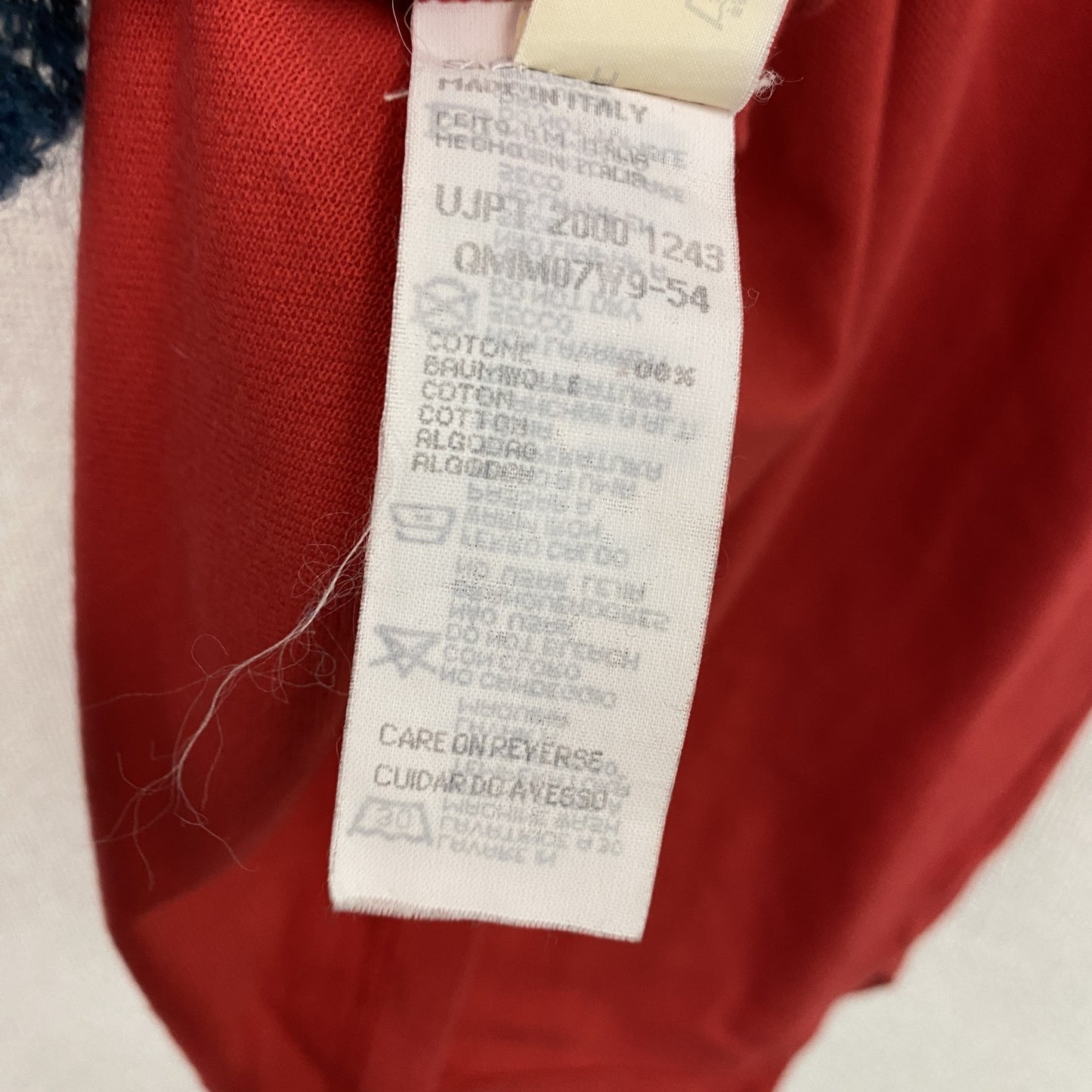 ARMANI JEANS　アルマーニジーンズ　半袖ポロシャツ　赤　レッド　Lサイズ