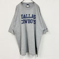 Reebok　リーボック　NFL　Dallas Cowboys　半袖プリントTシャツ　クルーネック　灰色　グレー　2XLサイズ　古着