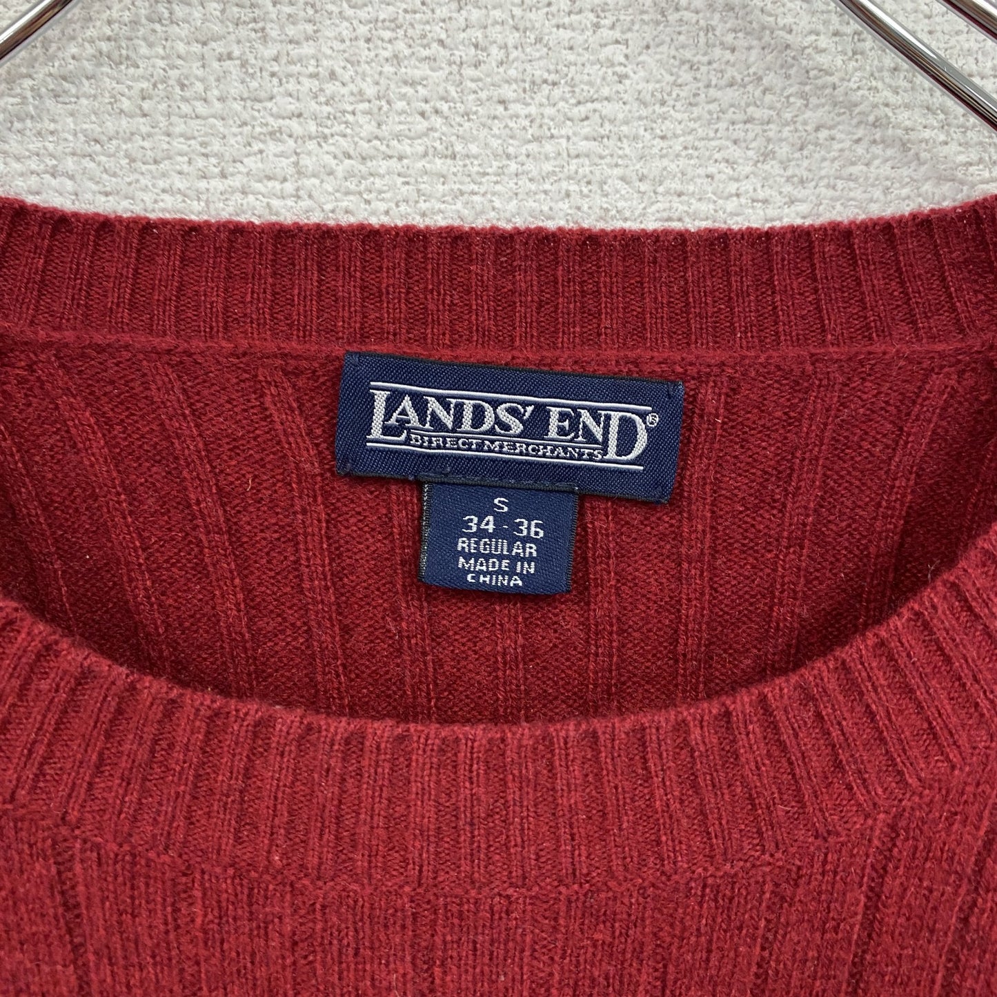 LANDS’ END　ランズエンド　カシミヤニットセーター　赤　レッド　Sサイズ
