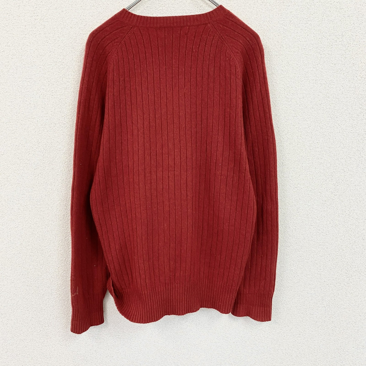 LANDS’ END　ランズエンド　カシミヤニットセーター　赤　レッド　Sサイズ　古着