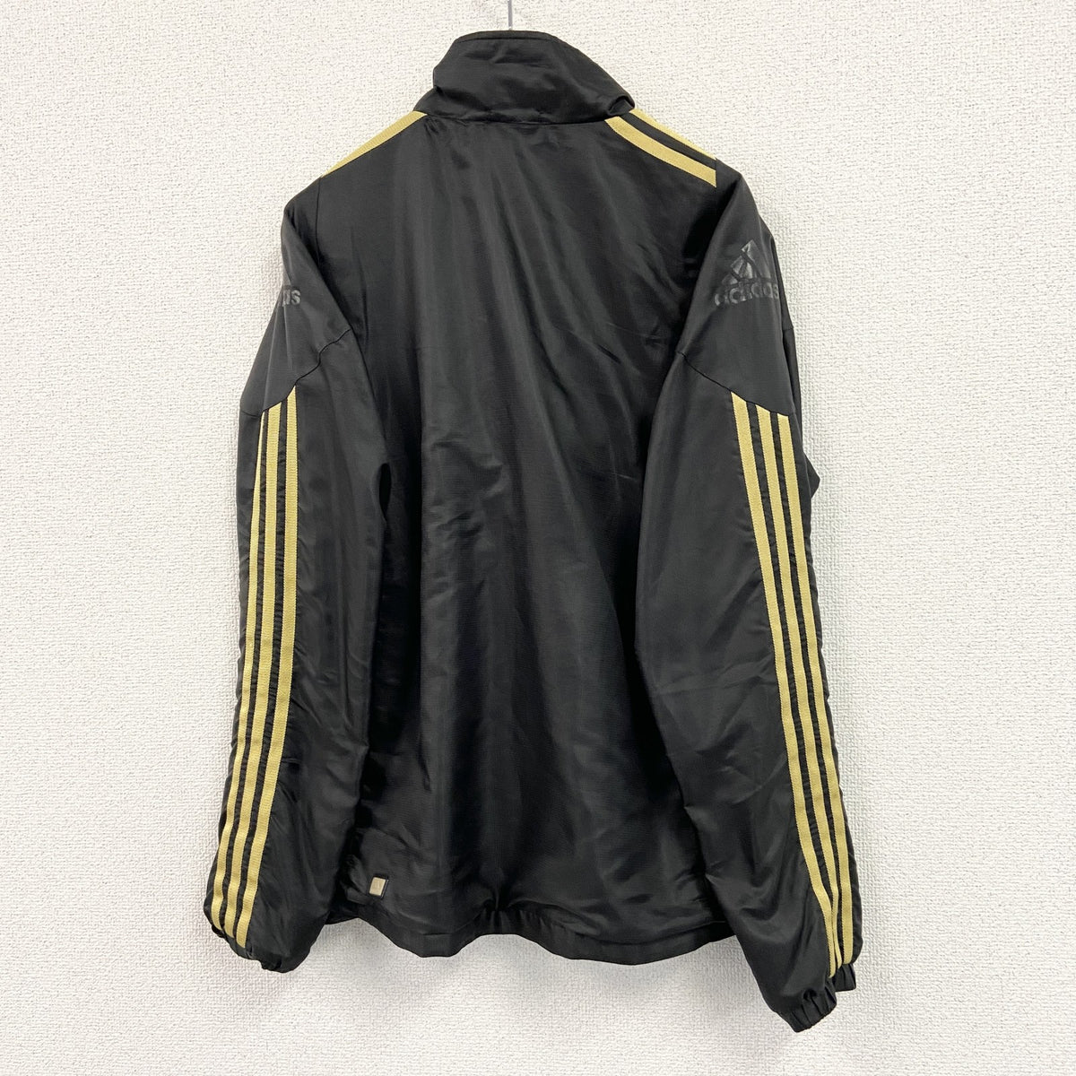 00s　adidas　アディダス　トラックジャケット/ジャージ　ワンポイント　黒　ブラック　Mサイズ 　古着
