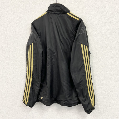 00s　adidas　アディダス　トラックジャケット/ジャージ　ワンポイント　黒　ブラック　Mサイズ 　古着