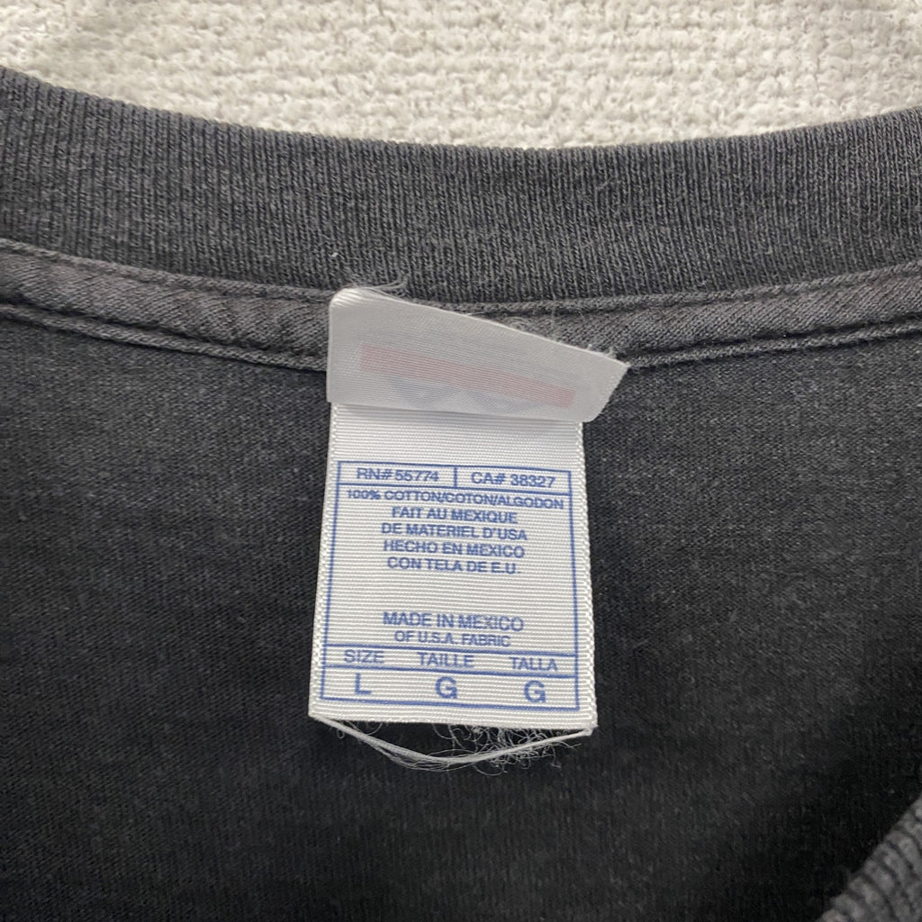 00s　ALSTYLE APPAREL＆ACTIVEWEAR　半袖プリントTシャツ　黒　ブラック　Lサイズ　古着
