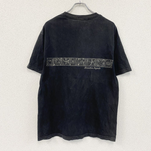 00s　ALSTYLE APPAREL＆ACTIVEWEAR　半袖プリントTシャツ　黒　ブラック　Lサイズ　古着