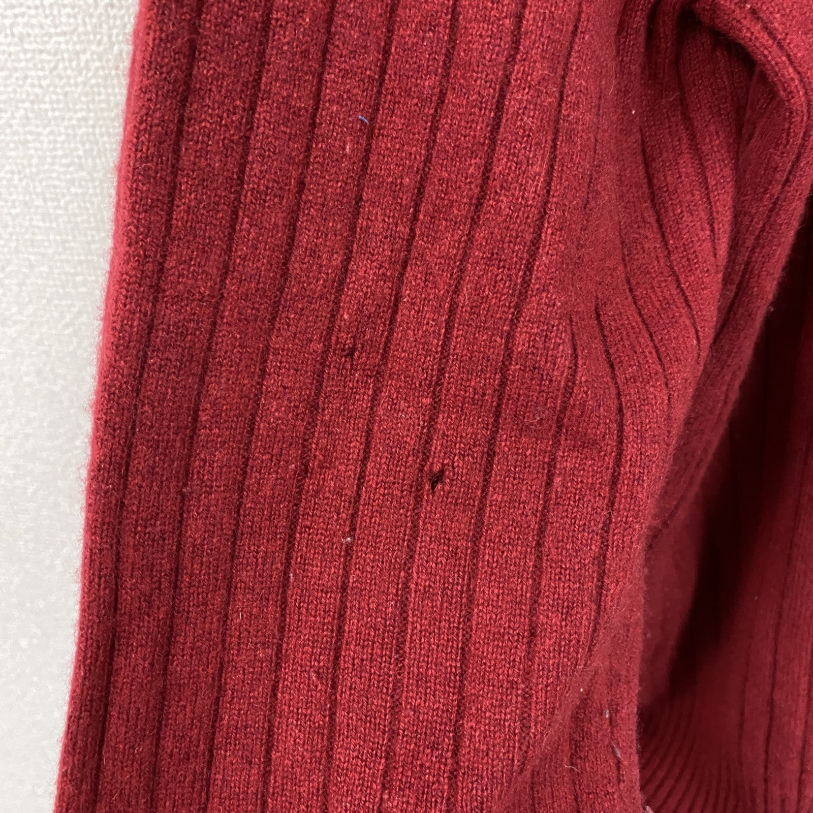 LANDS’ END　ランズエンド　カシミヤニットセーター　赤　レッド　Sサイズ　古着