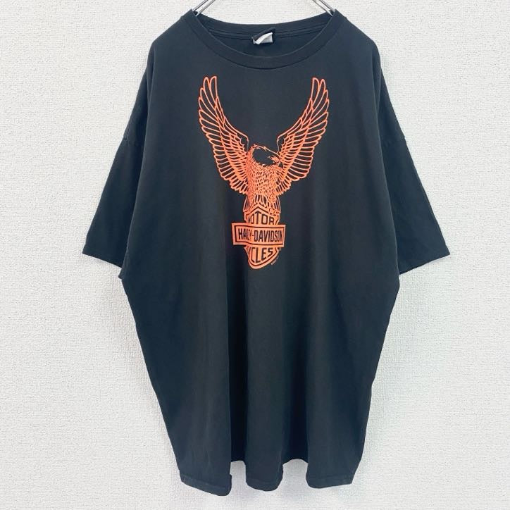 HARLEY DAVIDSON　ハーレーダビッドソン　半袖両面プリントTシャツ　黒　ブラック　3XLサイズ
