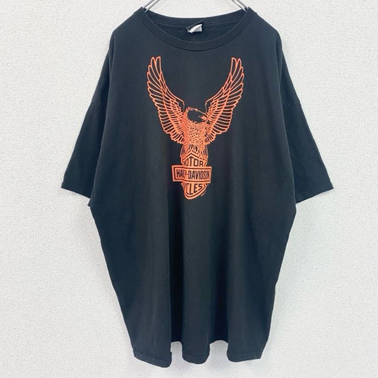 HARLEY DAVIDSON　ハーレーダビッドソン　半袖両面プリントTシャツ　黒　ブラック　3XLサイズ