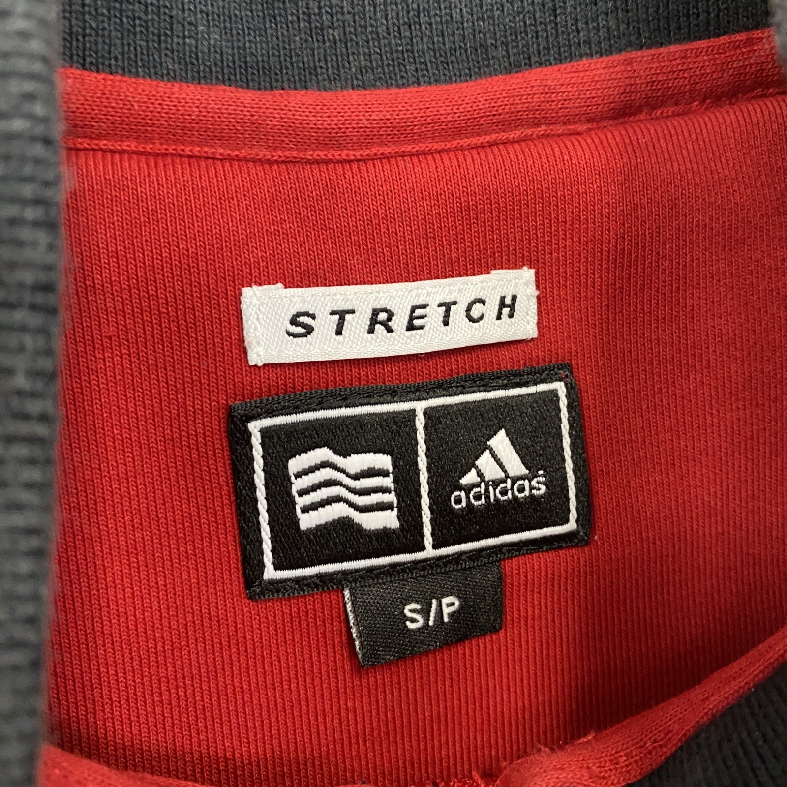 00s　adidas golf　アディダスゴルフ　ハーフジップスウェット/トレーナー　パフォーマンスロゴ　赤　レッド　Sサイズ　古着