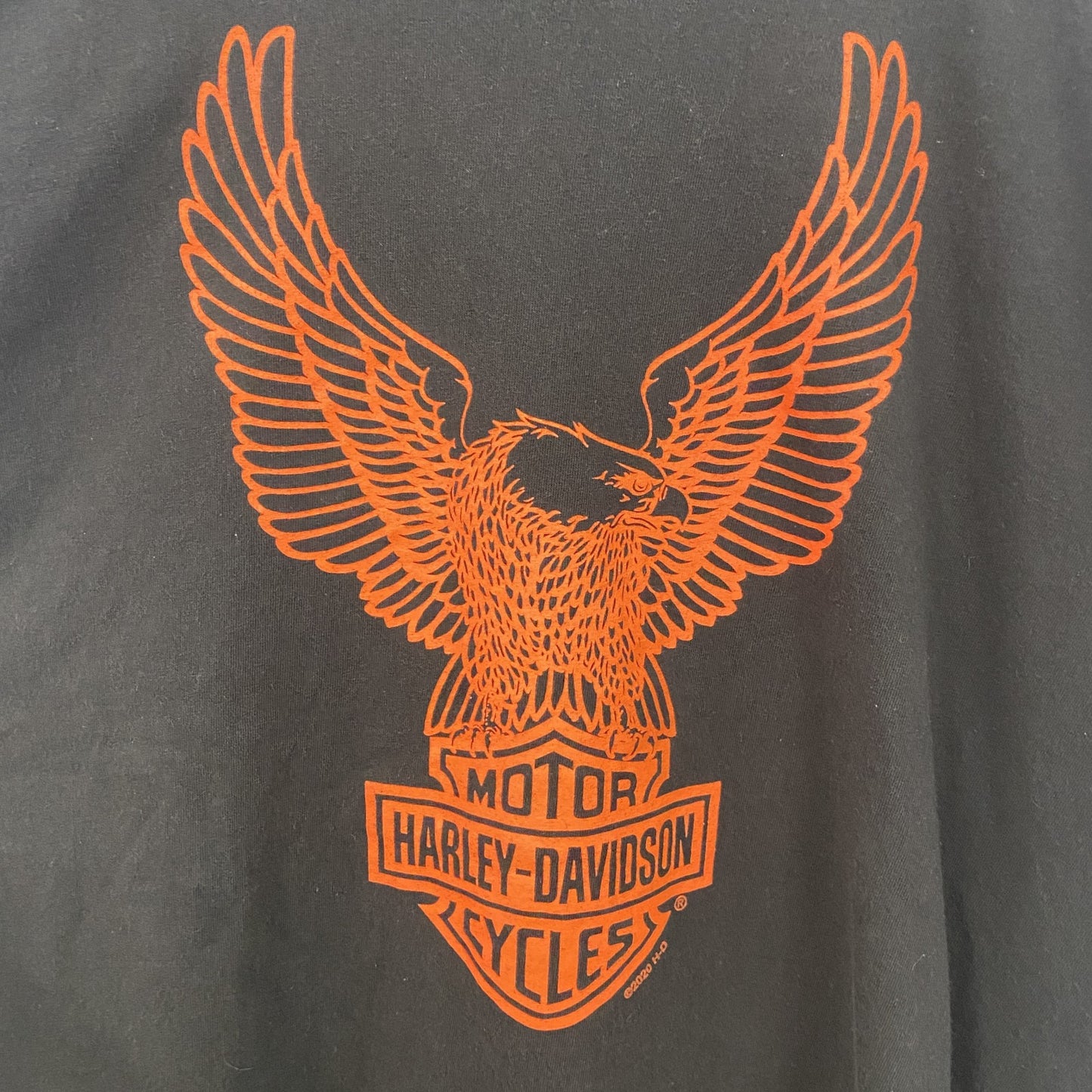 HARLEY DAVIDSON　ハーレーダビッドソン　半袖両面プリントTシャツ　黒　ブラック　3XLサイズ