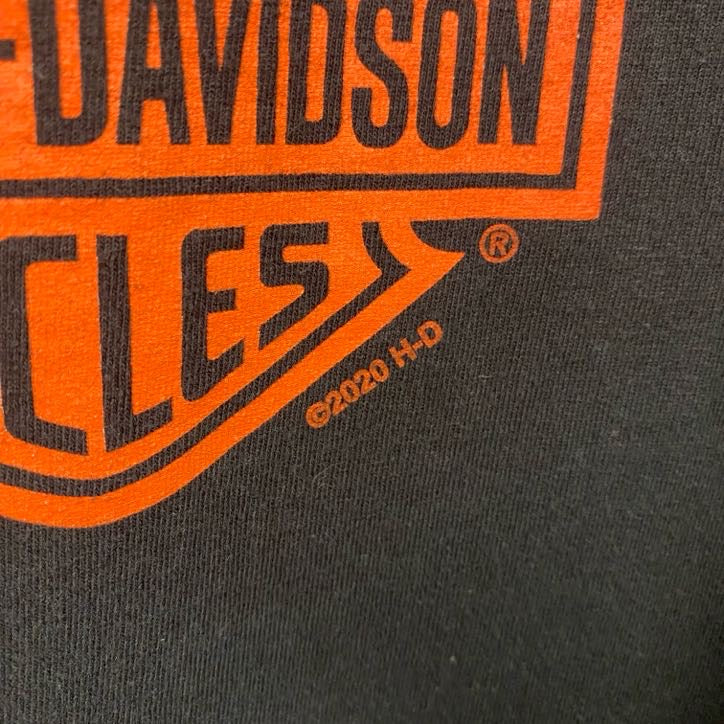 HARLEY DAVIDSON　ハーレーダビッドソン　半袖両面プリントTシャツ　黒　ブラック　3XLサイズ