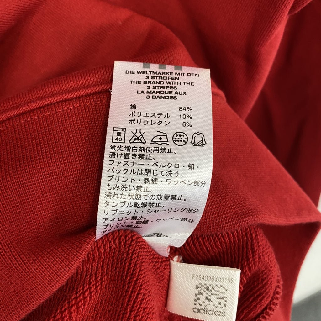 00s　adidas golf　アディダスゴルフ　ハーフジップスウェット/トレーナー　パフォーマンスロゴ　赤　レッド　Sサイズ　古着