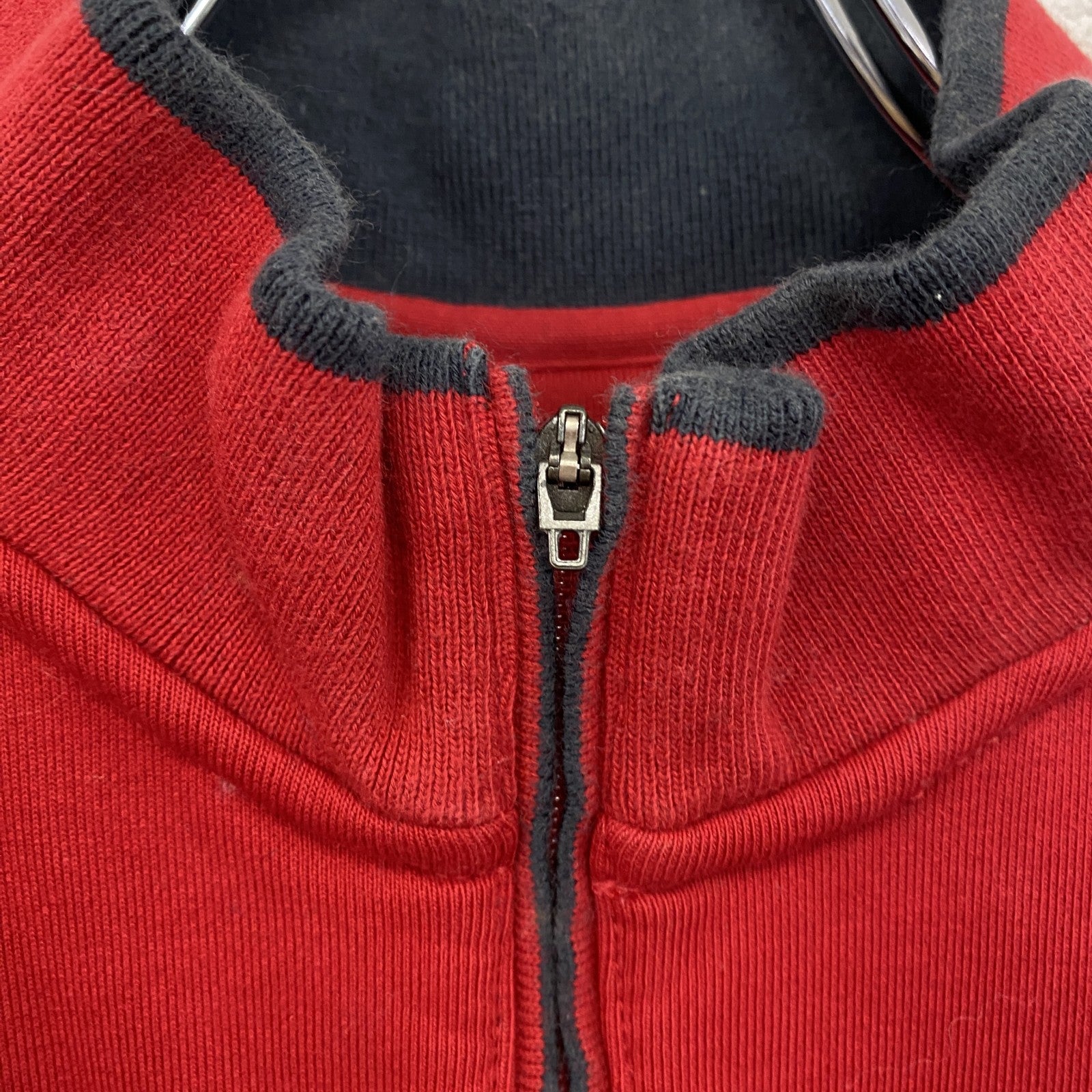 00s　adidas golf　アディダスゴルフ　ハーフジップスウェット/トレーナー　パフォーマンスロゴ　赤　レッド　Sサイズ　古着