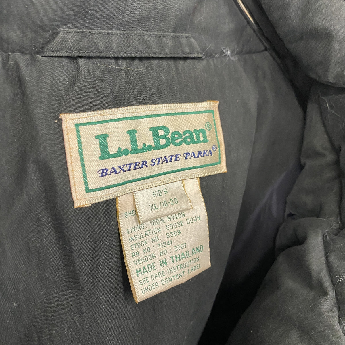 L.L.Bean　エルエルビーン　ダウンジャケット　黒　ブラック　XLサイズ　古着