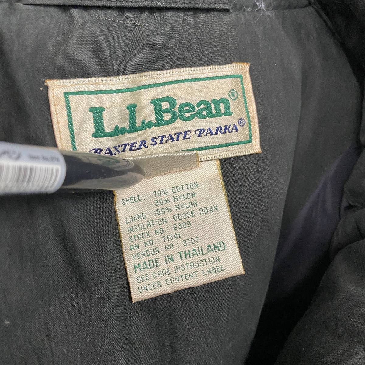L.L.Bean　エルエルビーン　ダウンジャケット　黒　ブラック　XLサイズ　古着