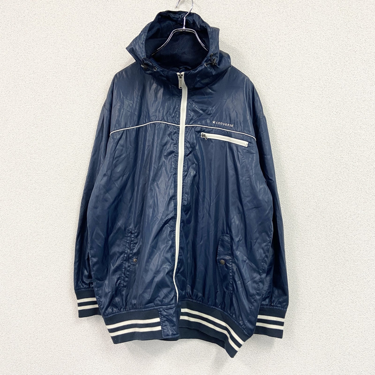 CONVERSE　コンバース　フルジップジャケット/フーディー　紺　ネイビー 古着