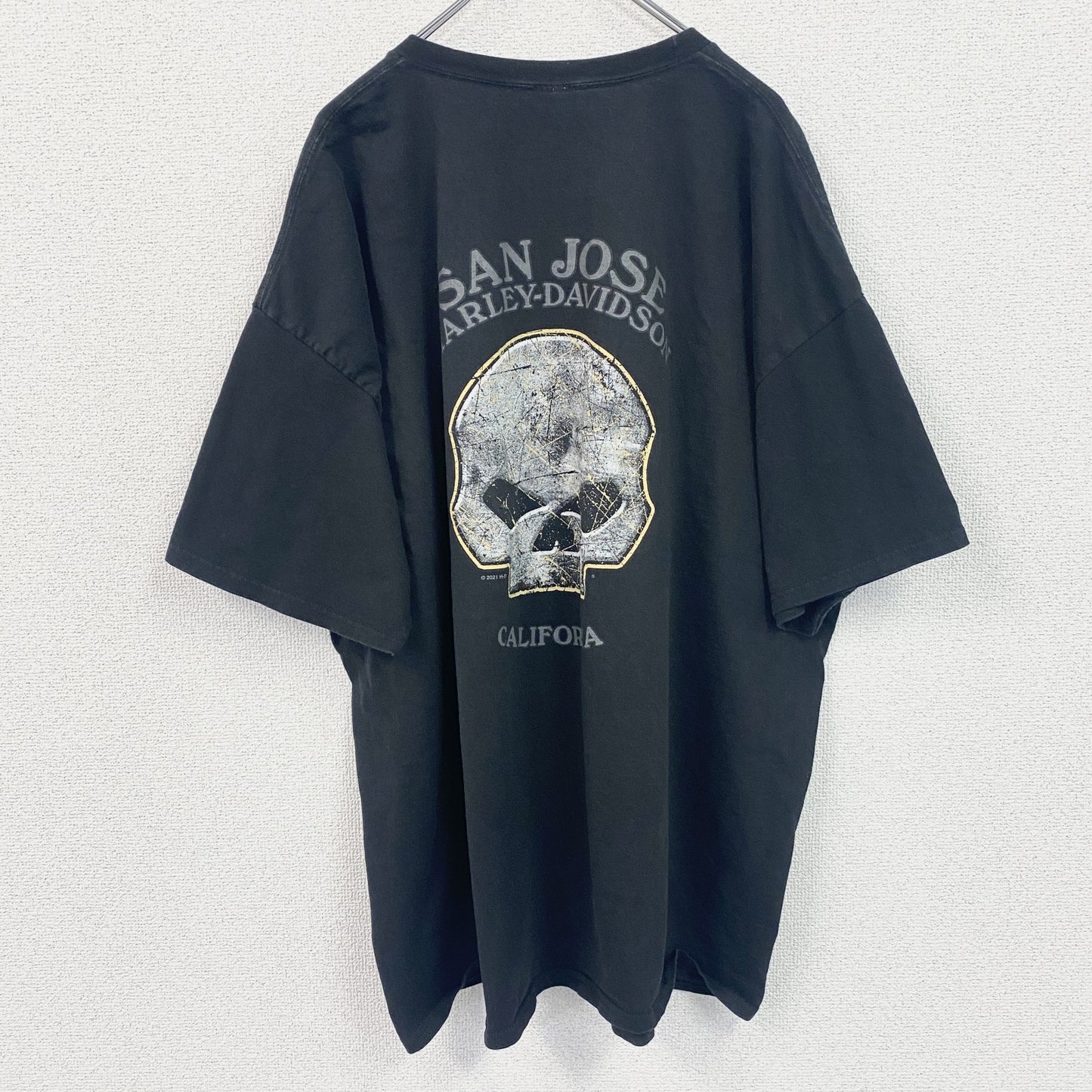 HARLEY DAVIDSON　ハーレーダビッドソン　半袖両面プリントTシャツ　黒　ブラック　3XLサイズ