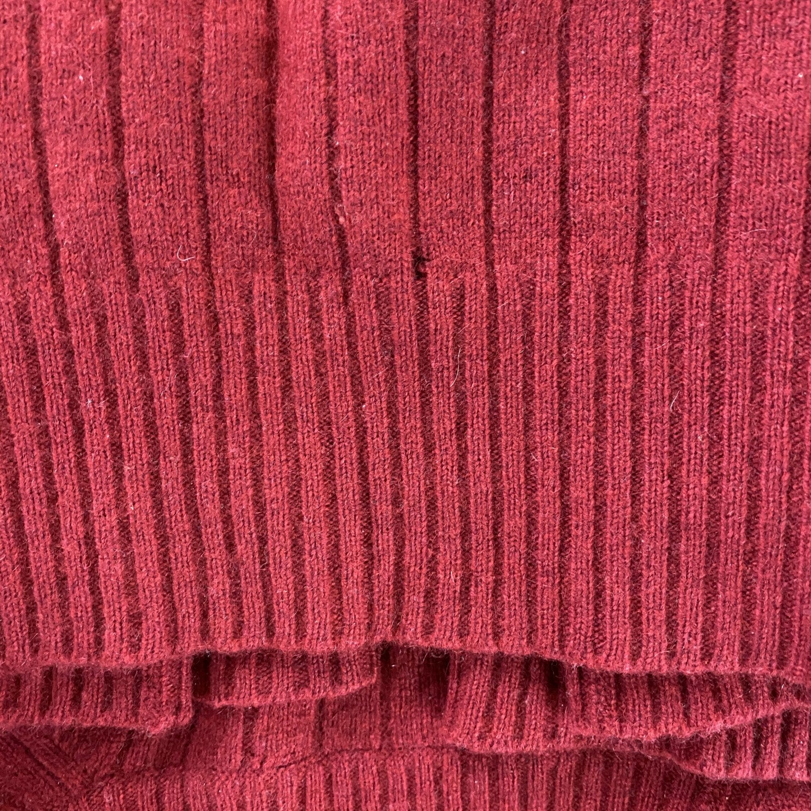 LANDS’ END　ランズエンド　カシミヤニットセーター　赤　レッド　Sサイズ　古着