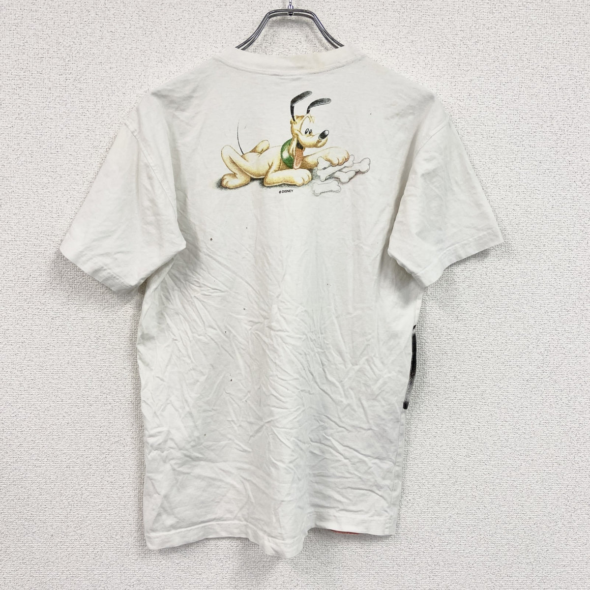 90s　Disney　ディズニー　Mickey & Friends　半袖プリントTシャツ　ヴィンテージ　白　ホワイト　Mサイズ　古着