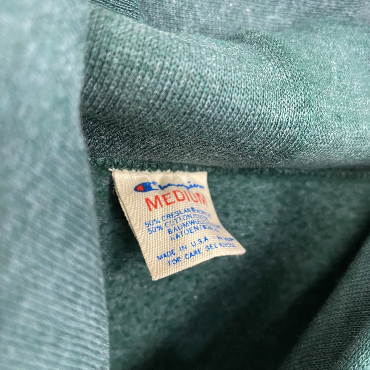 Champion　チャンピオン　スウェットパーカー/フーディー　緑　グリーン　Mサイズ トレーナー スウェットトップス フード付き 古着