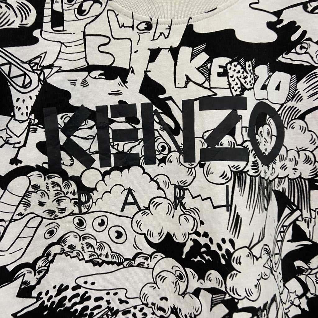 KENZO　ケンゾー　Cartoon Tシャツ　半袖プリントTシャツ　前面プリント　総柄　Mサイズ　古着