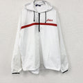 asics　アシックス　プルオーバージャケット/ハーフジップジャケット　白　ホワイト　Oサイズ　古着