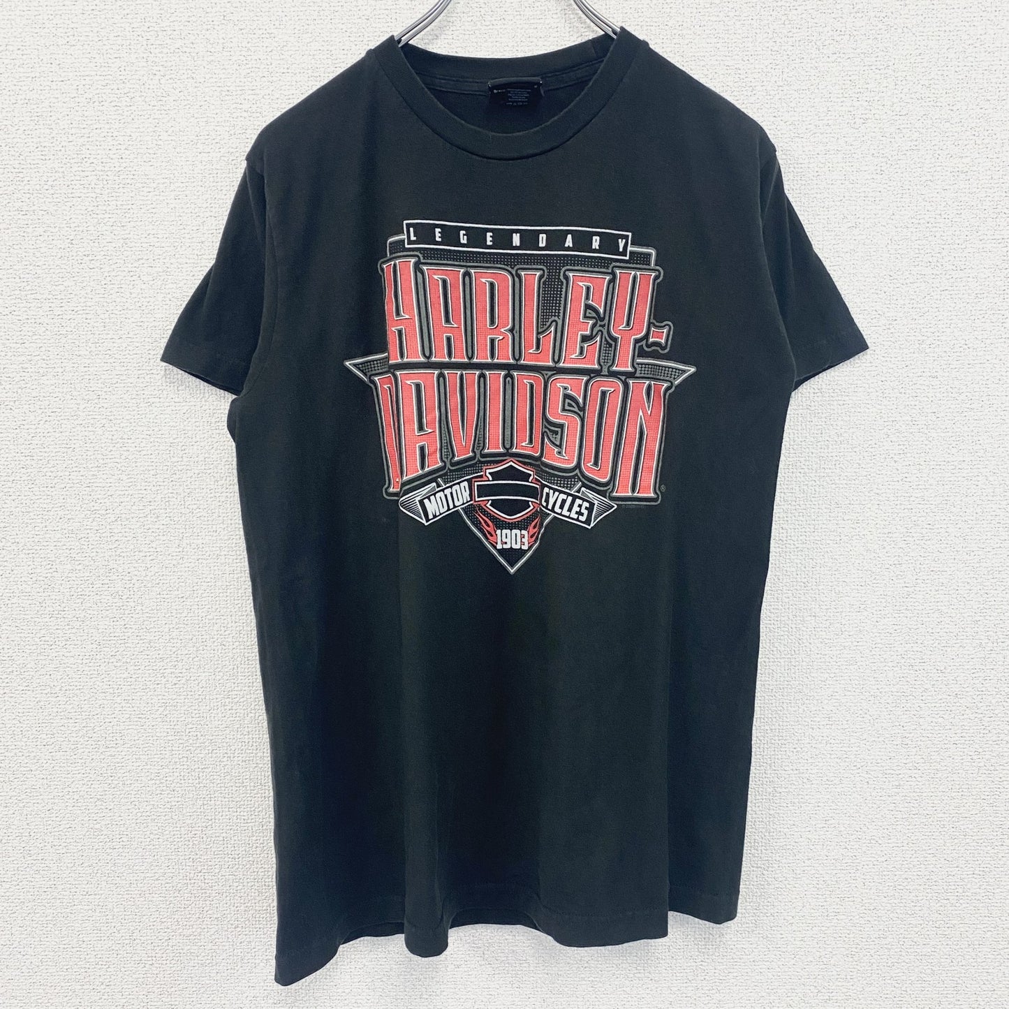 HARLEY DAVIDSON　ハーレーダビッドソン　半袖プリントTシャツ　黒　ブラック　Mサイズ