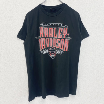 HARLEY DAVIDSON　ハーレーダビッドソン　半袖プリントTシャツ　黒　ブラック　Mサイズ