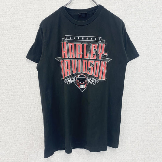 HARLEY DAVIDSON　ハーレーダビッドソン　半袖プリントTシャツ　黒　ブラック　Mサイズ