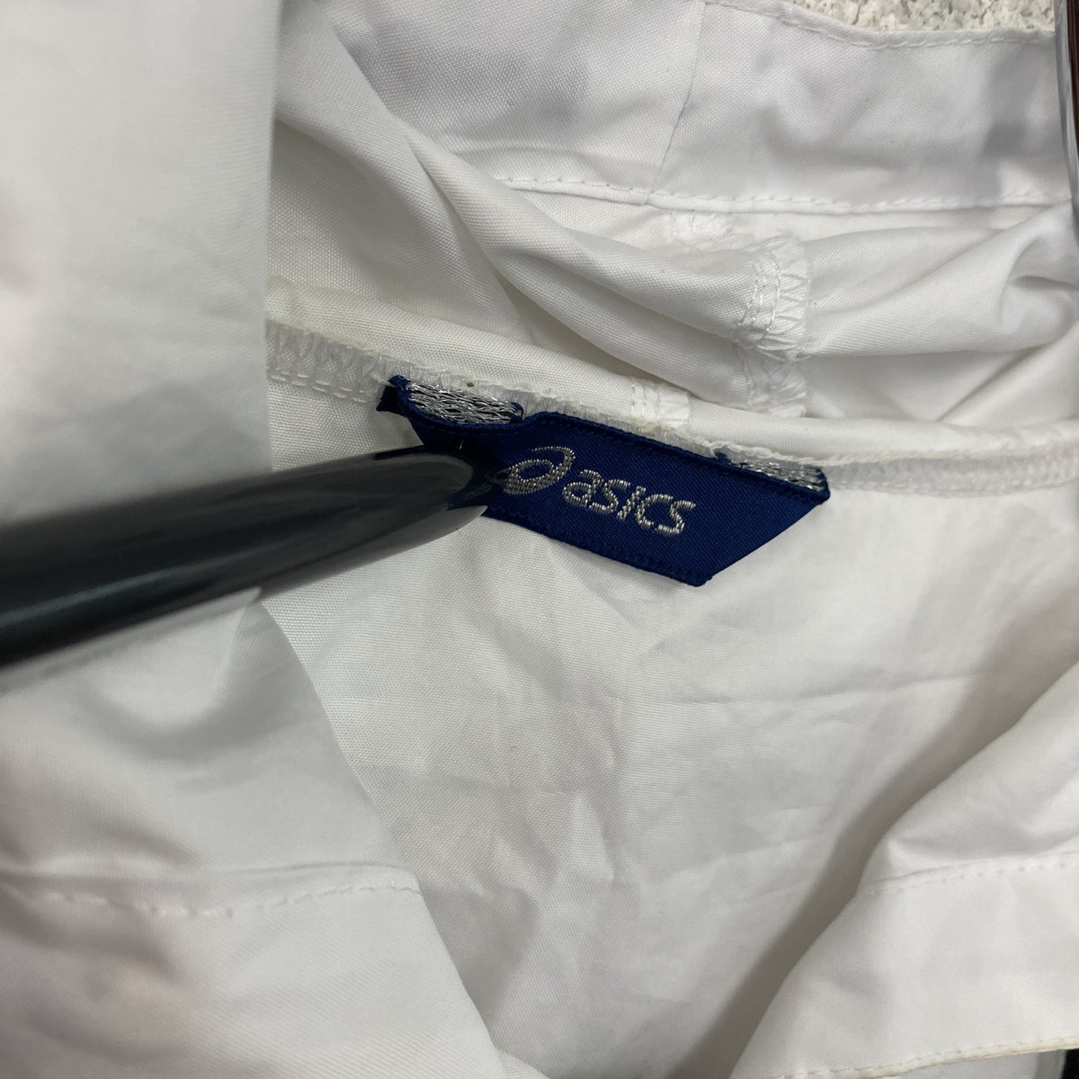 asics　アシックス　プルオーバージャケット/ハーフジップジャケット　白　ホワイト　Oサイズ　古着