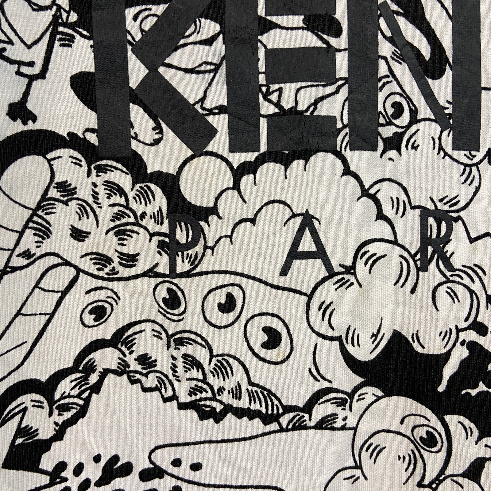 KENZO　ケンゾー　Cartoon Tシャツ　半袖プリントTシャツ　前面プリント　総柄　Mサイズ　古着