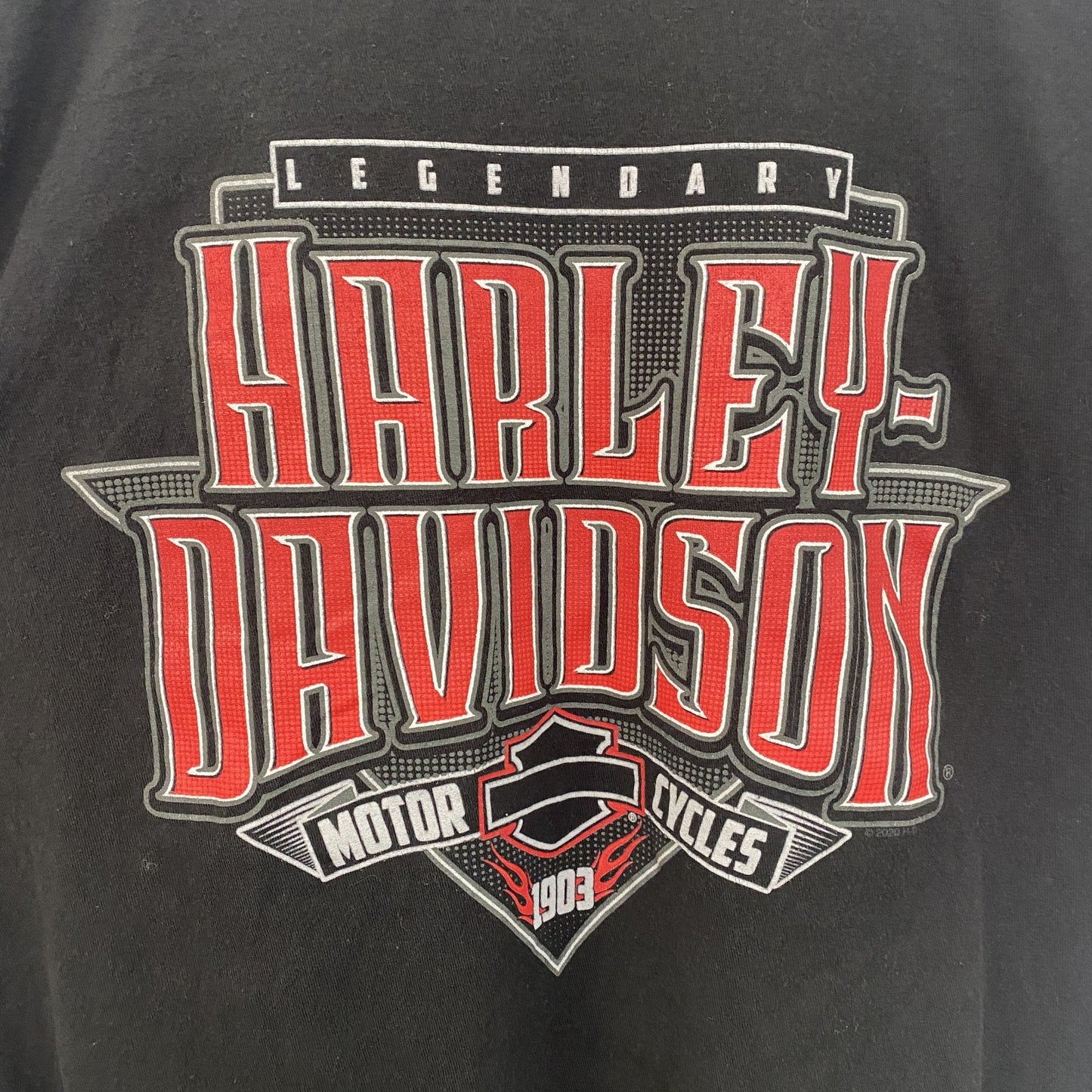HARLEY DAVIDSON　ハーレーダビッドソン　半袖プリントTシャツ　黒　ブラック　Mサイズ