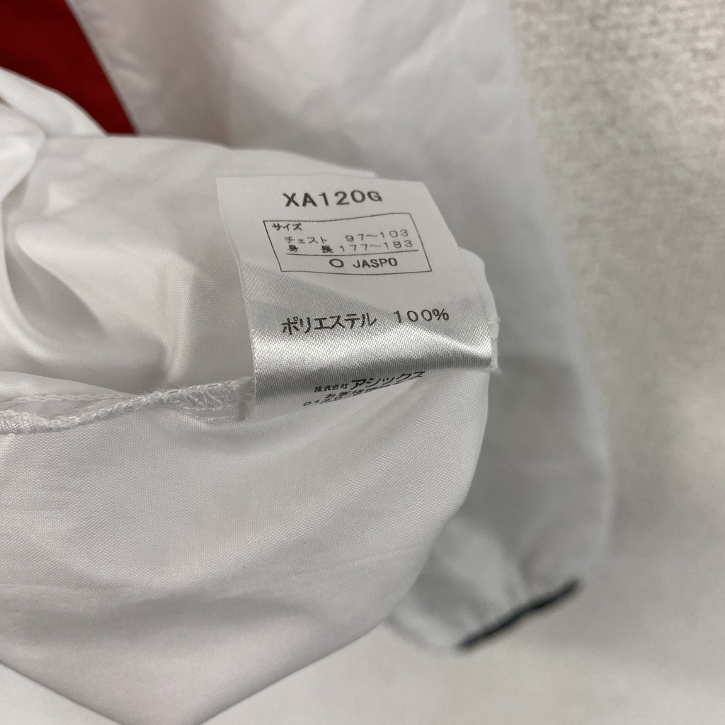 asics　アシックス　プルオーバージャケット/ハーフジップジャケット　白　ホワイト　Oサイズ　古着