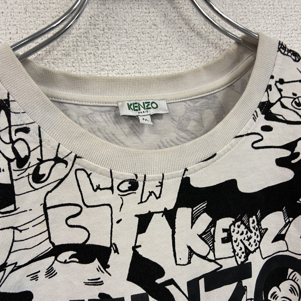 KENZO　ケンゾー　Cartoon Tシャツ　半袖プリントTシャツ　前面プリント　総柄　Mサイズ　古着