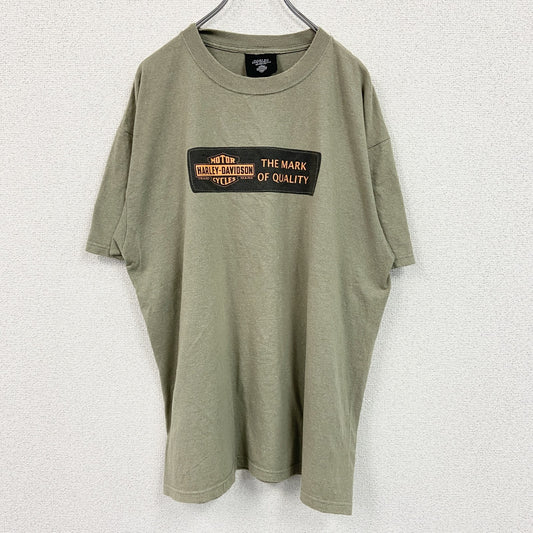 HARLEY DAVIDSON　ハーレーダビッドソン　半袖両面プリントTシャツ　緑　グリーン　XLサイズ