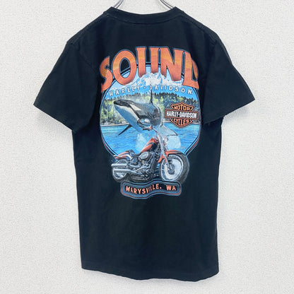 HARLEY DAVIDSON　ハーレーダビッドソン　半袖プリントTシャツ　黒　ブラック　Mサイズ