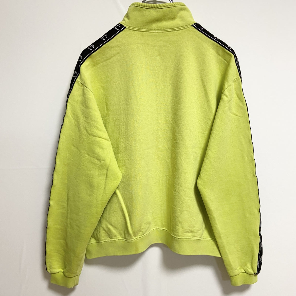Champion　チャンピオン　USA製　長袖ジップアップスウェット　ハイネックトレーナー　黄緑　秋冬服　Mサイズ　古着