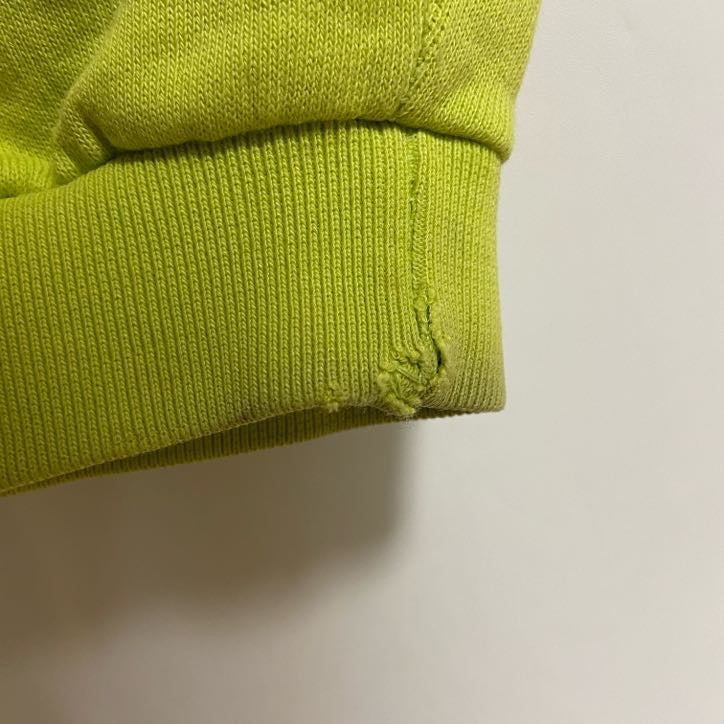 Champion　チャンピオン　USA製　長袖ジップアップスウェット　ハイネックトレーナー　黄緑　秋冬服　Mサイズ　古着